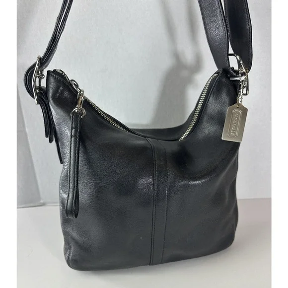 Coach Black Leather Slim Legacy Crossbody Shoulder Bag Adjustable 9326 Purse - Picture 3 of 16